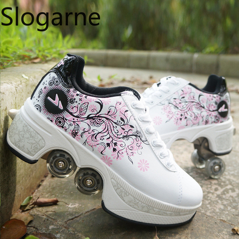 Men'S Shoes For Running - Frauen 4-Räder Verformung Rollschuhe Schuhe Männer