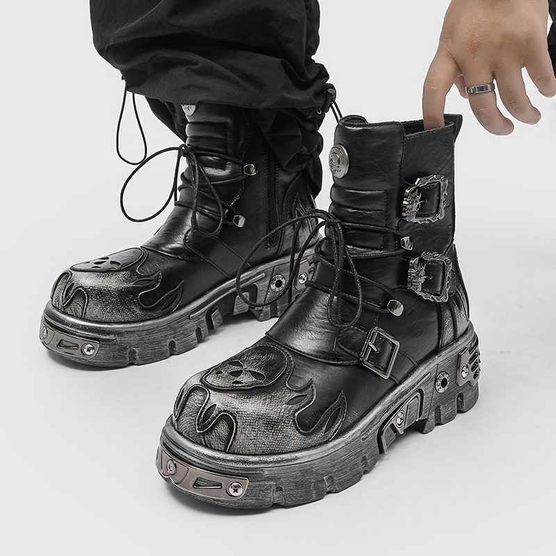 Punk-Style Retro Coole Totenko – Men'S Shoes To Increase Height Bewertung und Preis