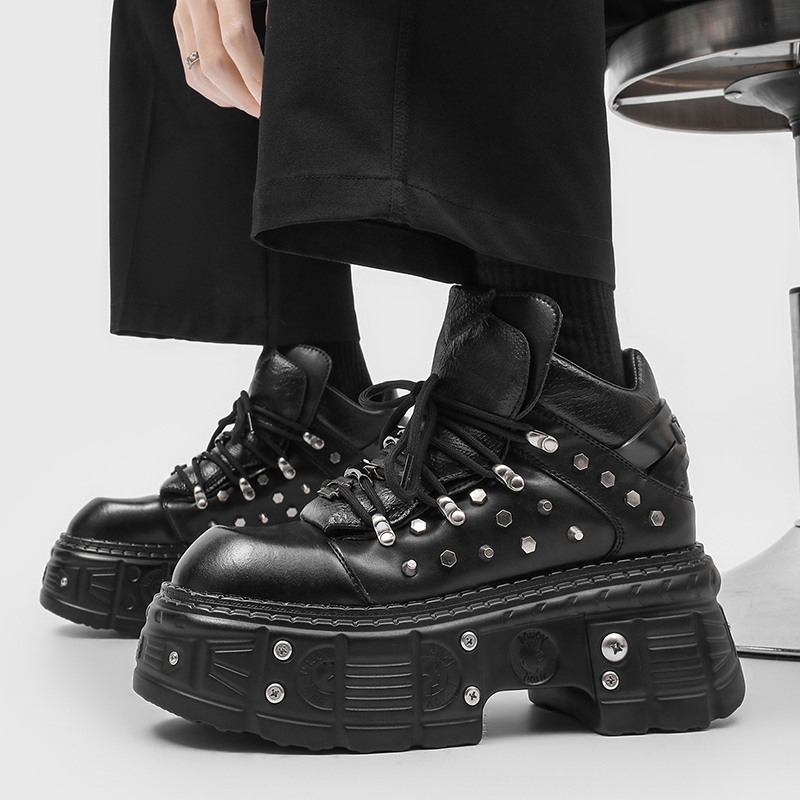 Neue Gothic-Punk-Plateauschuhe – Men'S Shoes To Increase Height Bewertung und Preis