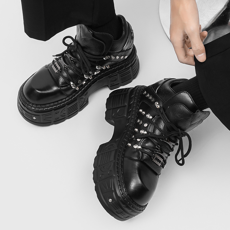 Neue Gothic-Punk-Plateauschuhe – Men'S Shoes To Increase Height Bewertung und Preis